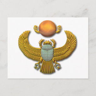 Alter ägyptischer Sacred Scarab - Gold Postkarte