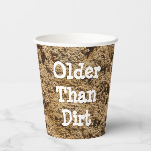 Älter als Dirt Pappbecher (Rückseite)