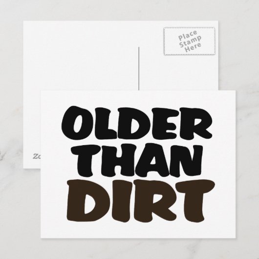 Älter als Dirt Postkarte (Vorne/Hinten)