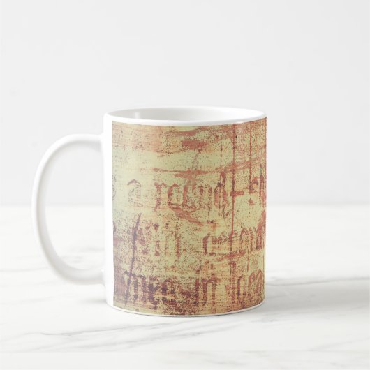 Alter Aluminiumhintergrund Kaffeetasse (Links)