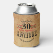 Alter, Antike, gereift und Vintag 30. Geburtstag Dosenkühler (Kanne Rückseite)