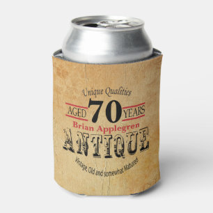 Alter, Antique, Reife und Vintag 70. Geburtstag Dosenkühler
