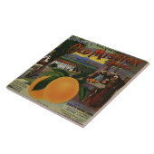 Alter Auftrag-orange Kisten-Aufkleber Fliese (Seite)