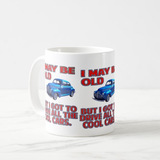 Alter Auto-Becher Kaffeetasse (Vorderseite Links)