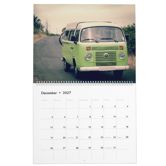Alter Auto-Kalender Kalender (Dez 2027)