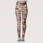 Alter Backsteinmauer-Schmutzhintergrund Leggings (Vorderseite)
