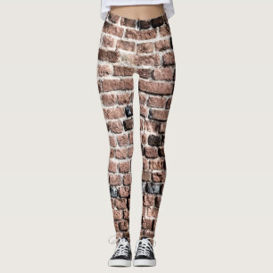 Alter Backsteinmauer-Schmutzhintergrund Leggings