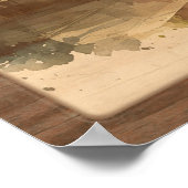 Alter Bahnhof. Eisenbahnkunst für den Zug Lover. Poster (Ecke)