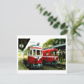 Alter Bahnhof Mino, japanische Postkarte (Stehend Vorderseite)