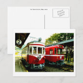 Alter Bahnhof Mino, japanische Postkarte (Vorne/Hinten)