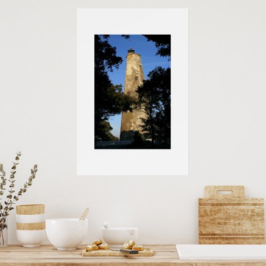 Alter Balkon durch die Bäume Poster (Küche)