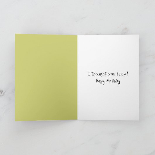 Alter Bär mit Bier Karte (Innenseite)