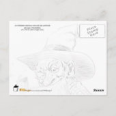 Alter Bauer mit Mondschein (weißer Blitz) Postkarte (Rückseite)