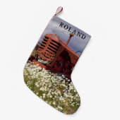 Alter Bauernhof Traktor Rustikaler Weihnachtsfest  Kleiner Weihnachtsstrumpf (Vorderansicht (hängend))