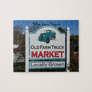 Alter Bauernmarkt, personalisieren Sie mit Ihrem T Puzzle