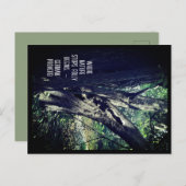 Alter Baum im Wald & deutsche Sprichwort Postkarte (Vorne/Hinten)