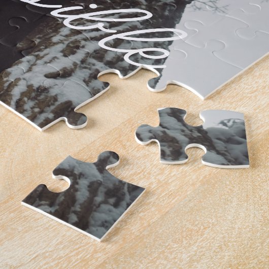 Alter Baum in einem Nebelwald Puzzle (Seite)