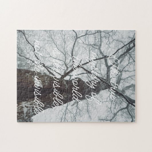 Alter Baum in einem Nebelwald Puzzle (Horizontal)