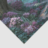 Alter Baum Magenta Blumenwald Dekupage Seidenpapier (Ausschnitt)