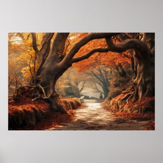 Alter Baum Mystic Serene Landschaft Poster (Vorne)