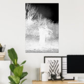Alter Baum - negativ Poster (Heimbüro)
