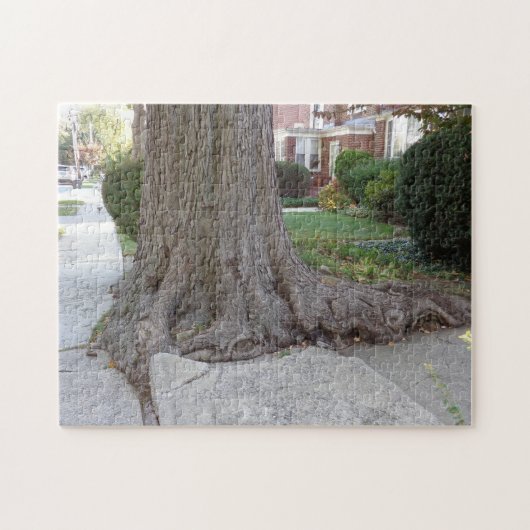 Alter Baum und Wurzeln Schaden Sidewalk JigSaw Puz Puzzle (Horizontal)