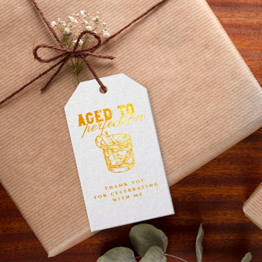 Alter bis Perfection Gold Vintag Whiskey Geburtsta Geschenkanhänger