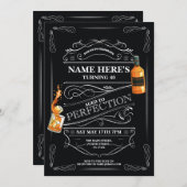 Alter bis Perfection Whiskey 50. 60. Alle Altersst Einladung (Vorne/Hinten)