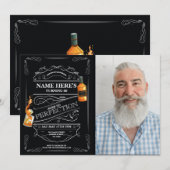Alter bis Perfection Whiskey Foto 60. Alle Alterss Einladung (Vorne/Hinten)