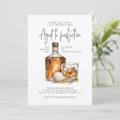 Alter bis Perfection Whiskey & Golf Herren Geburts Einladung (Stehend Vorderseite)