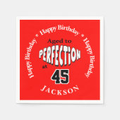 Alter bis Perfektion am 00. Serviette (Vorderseite)