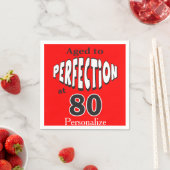Alter bis Perfektion bei 80 | 80. Geburtstag Serviette (Beispiel)