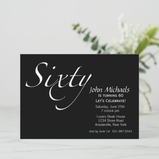 Alter bis Perfektion Einladung (Stehend Vorderseite)