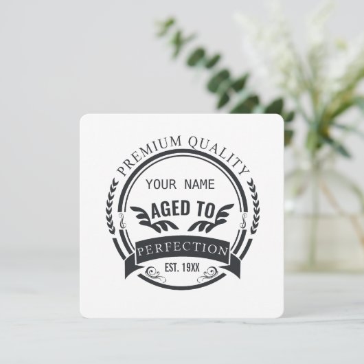 Alter bis Perfektion Feiertagskarte (Stehend Vorderseite)