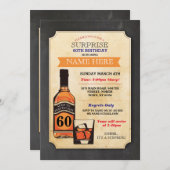 Alter bis Perfektion Geburtstag Cheers Whisky Einl Einladung (Vorne/Hinten)