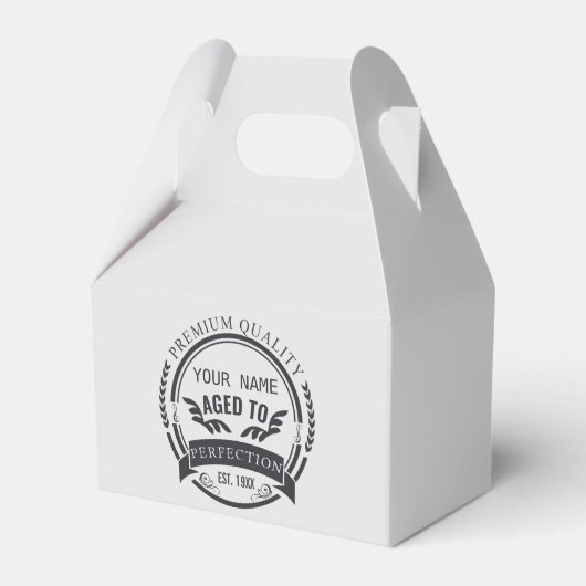 Alter bis Perfektion Geschenkschachtel (Vorderseite)