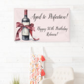 Alter bis Perfektion Individuell anpassbarer Wein Banner (Insitu)