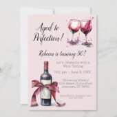 Alter bis Perfektion Individuell anpassbarer Wein Einladung (Vorderseite)