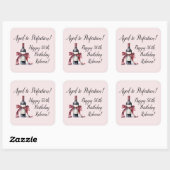 Alter bis Perfektion Individuell anpassbarer Wein  Quadratischer Aufkleber (Blatt)