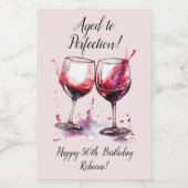 Alter bis Perfektion Individuell anpassbarer Wein Weinetikett (Einzelnes Label)