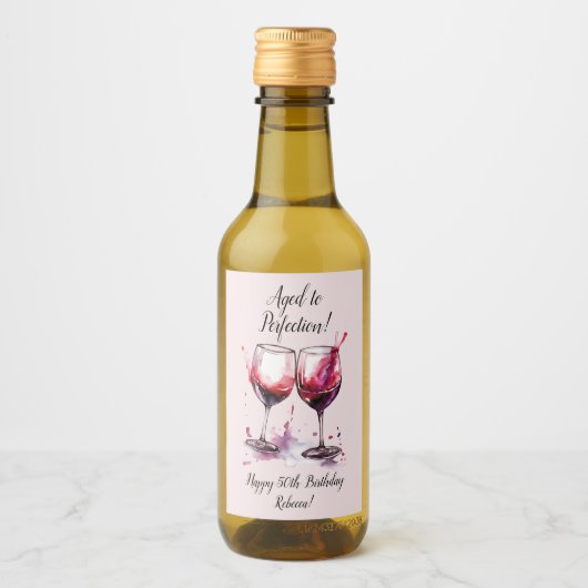 Alter bis Perfektion Individuell anpassbarer Wein  Weinetikett (Vorderseite)