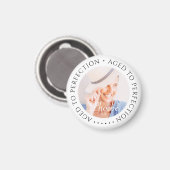 Alter bis Perfektion Modernes, einfaches Geburtsta Magnet (Vorderseite/Rückseite)