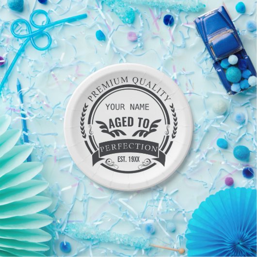 Alter bis Perfektion Pappteller (Party)