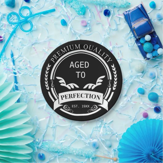 Alter bis Perfektion Pappteller (Party)