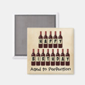 Alter bis Perfektion Wein Lover Happy Birthday Magnet (Vorderseite/Rückseite)
