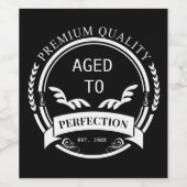 Alter bis Perfektion Weinetikett (Einzelnes Label)