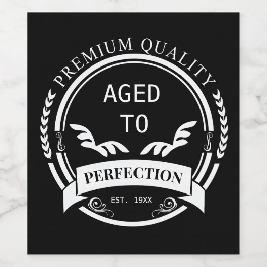 Alter bis Perfektion Weinetikett (Einzelnes Label)