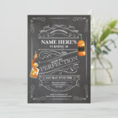 Alter bis Perfektion Whiskey 60. Jeglicher Alter M Einladung (Stehend Vorderseite)