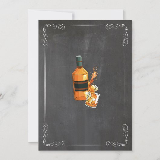 Alter bis Perfektion Whiskey 60. Jeglicher Alter M Einladung (Rückseite)