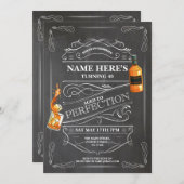 Alter bis Perfektion Whiskey 60. Jeglicher Alter M Einladung (Vorne/Hinten)
